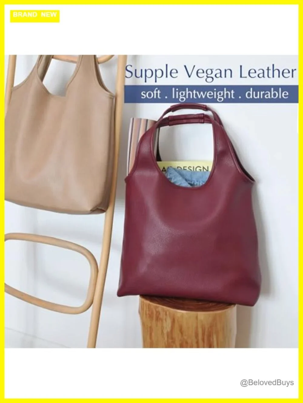 Oversized Slouchy Hobo Bag Soft Vegan Leather Tote for Shopping Work Travel